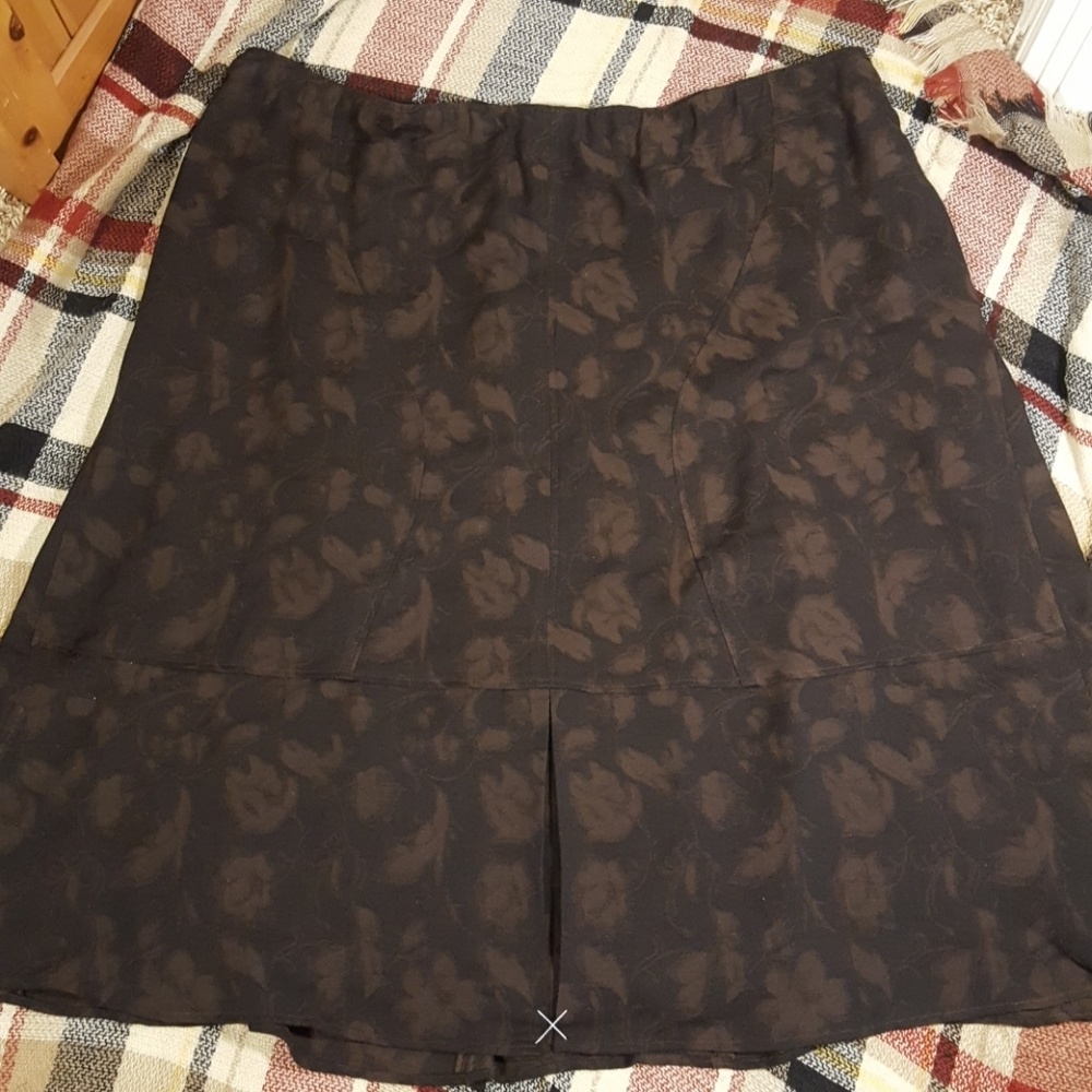 J.Jill NWT Brown Pleated Skirt